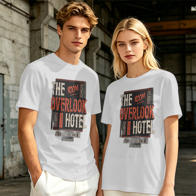 Olive t-shirt with Overlook Hotel Themed Graphic Print