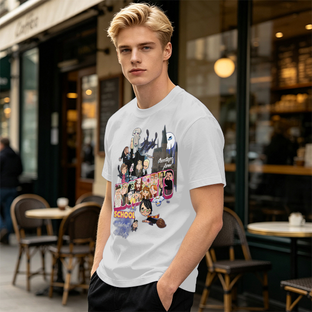 Olive T-Shirt With Harry Potter Themed Character Print