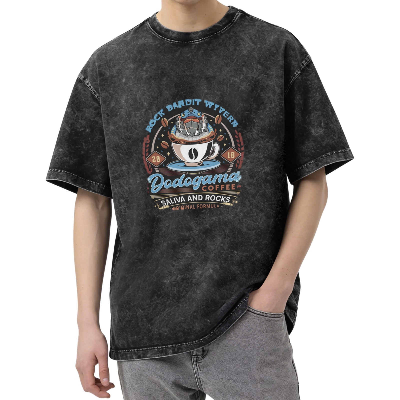 Dodogama Coffee Saliva and Rocks Graphic Stonewashed T-Shirt