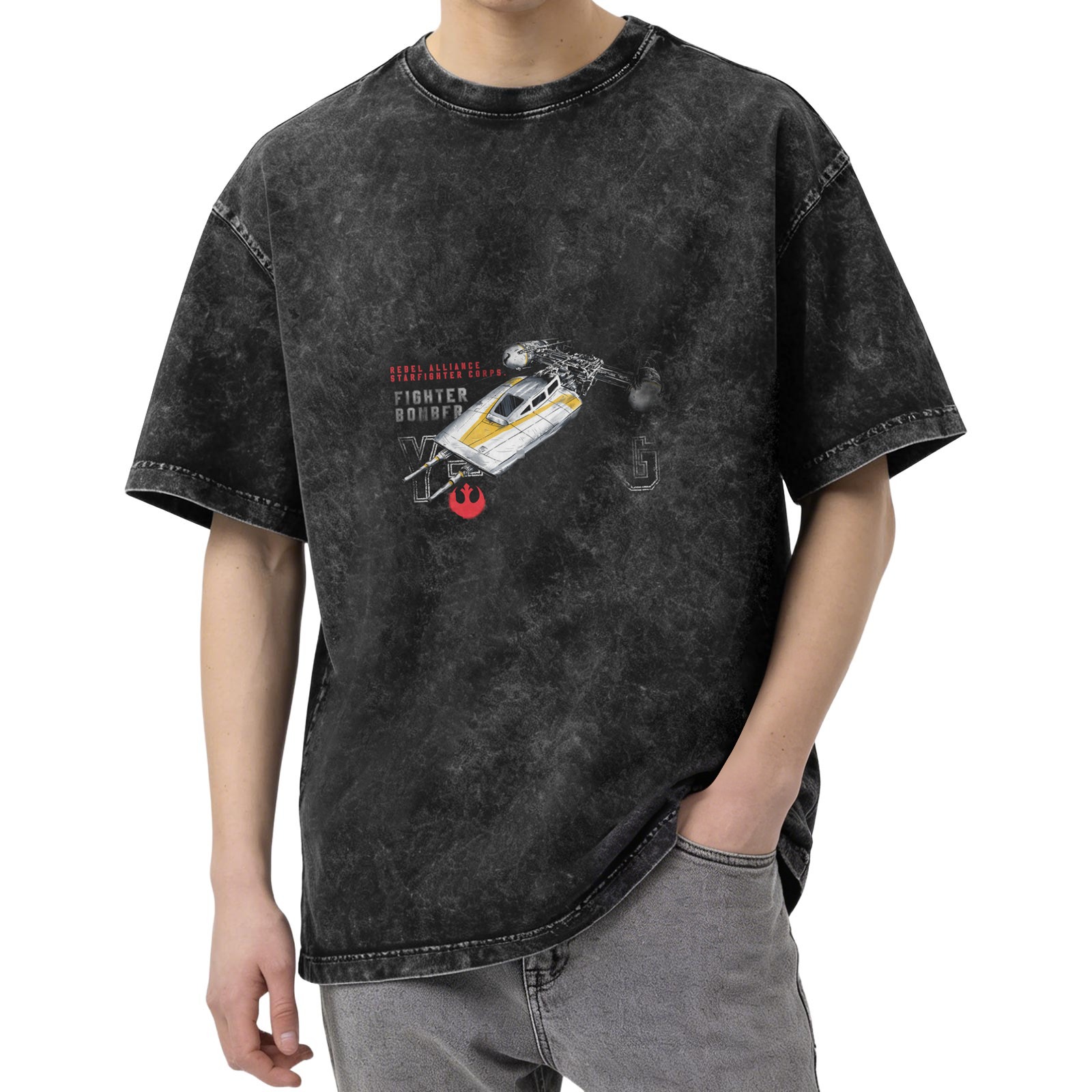 Star Wars Rebel Y-Wing Fighter Bomber Stonewashed T-Shirt