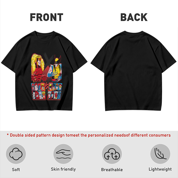 X-Men Wolverine vs Sabretooth Graphic T-Shirt