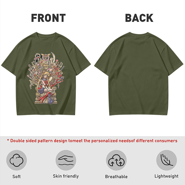 Olive T-Shirt with Sailor Moon Throne Art Print