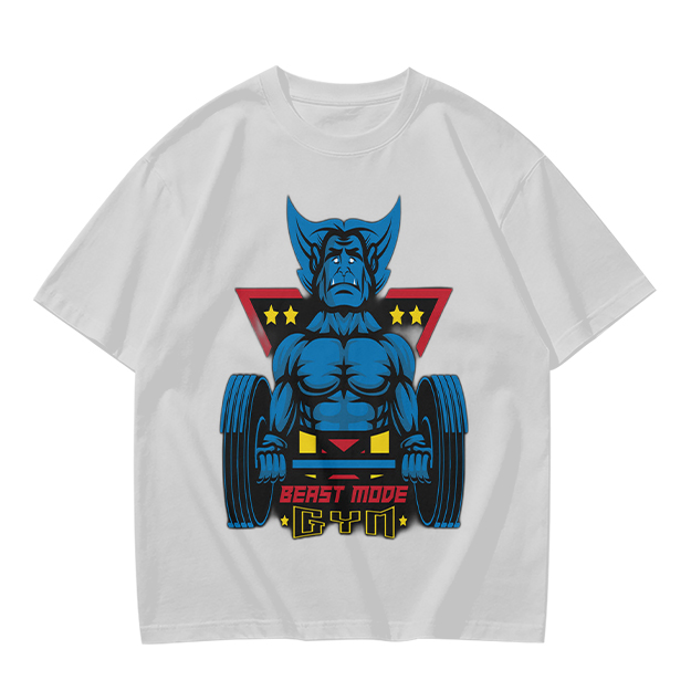 Olive T-Shirt With Beast Mode Gym Lifting Graphic Print
