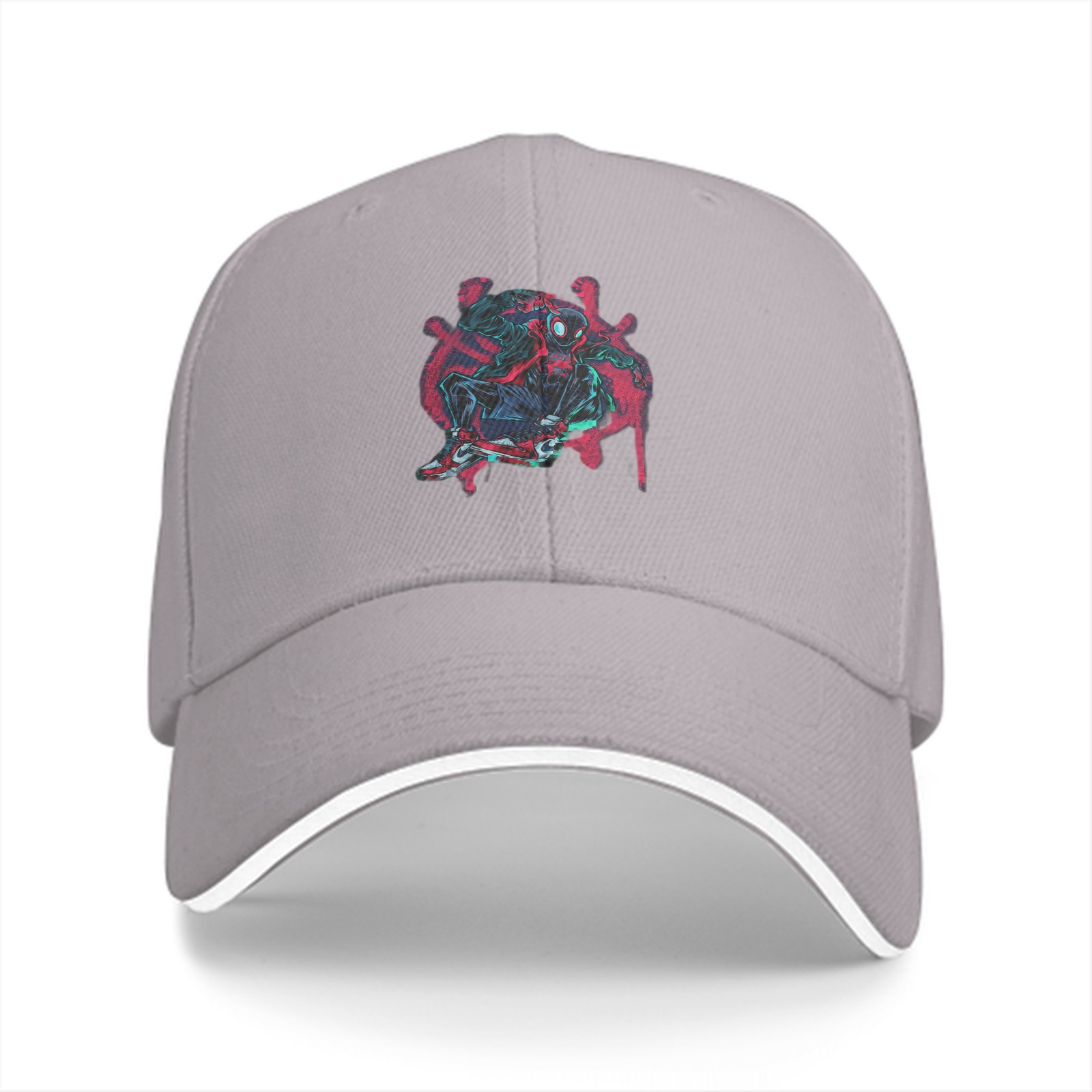 Black Baseball Cap With Miles Morales Spider-Man Graphic