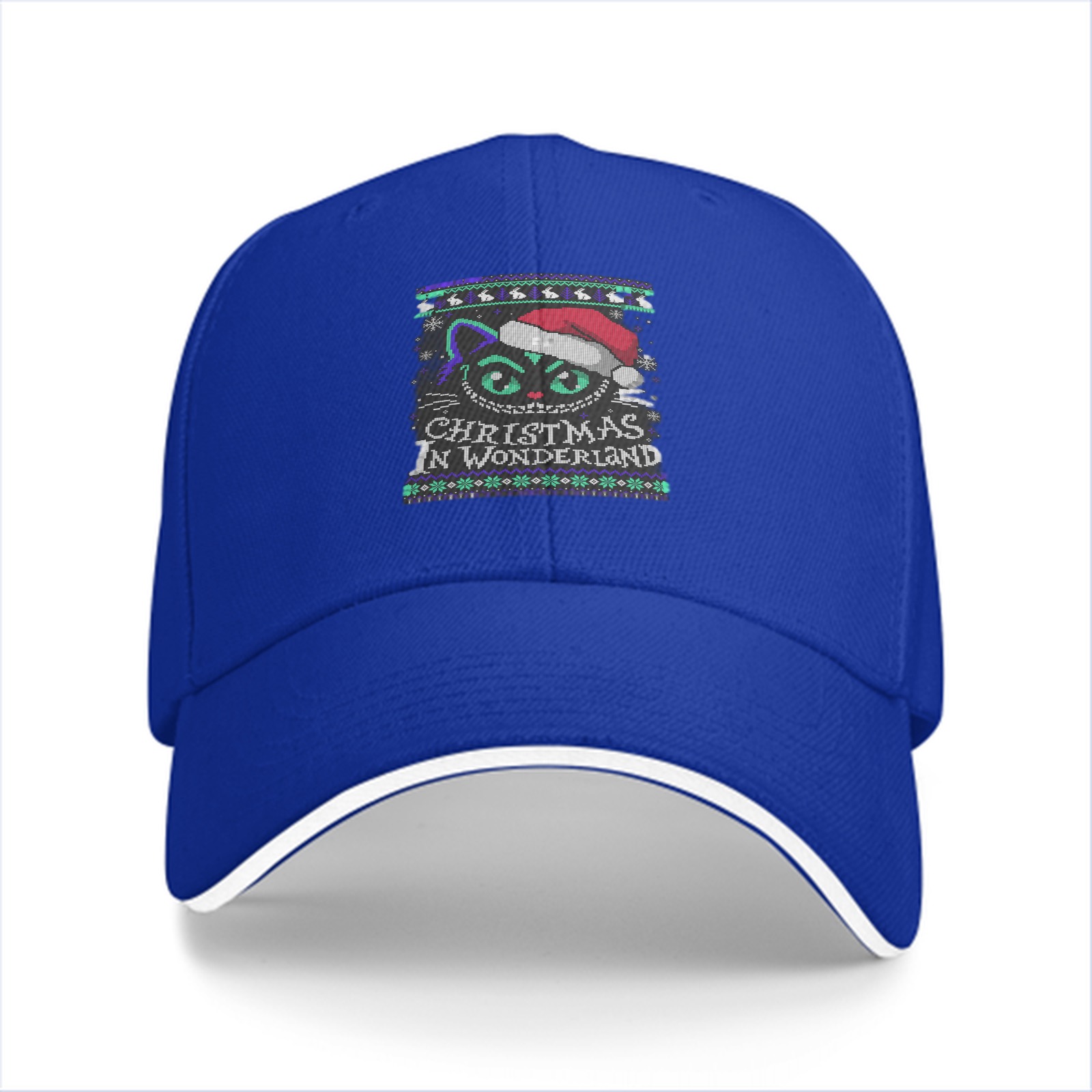 Christmas In Wonderland Cat Santa Hat Baseball Cap