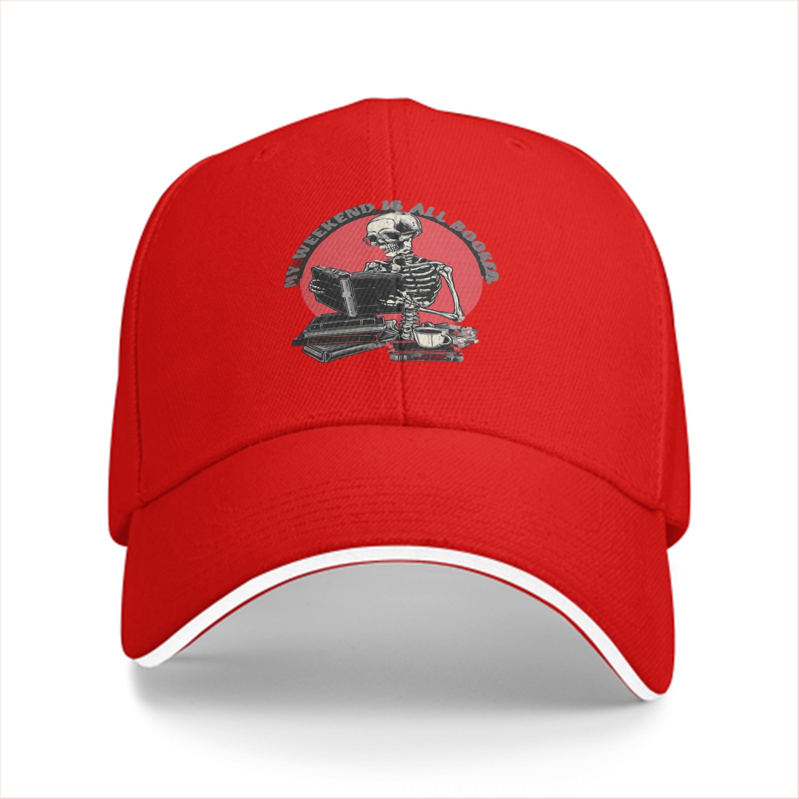 My Weekend Is All Booked Skeleton Baseball Cap