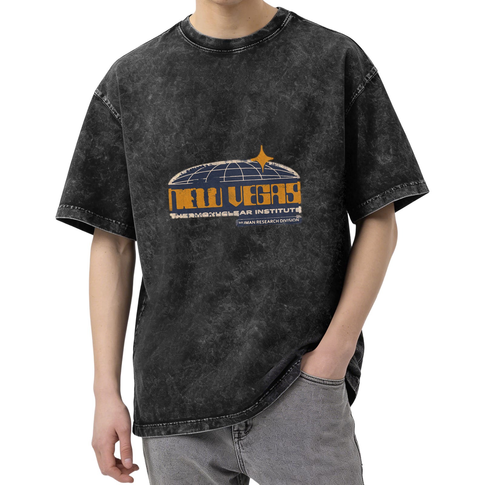 New Vegas Thermonuclear Institute Vintage Washed Graphic T-Shirt