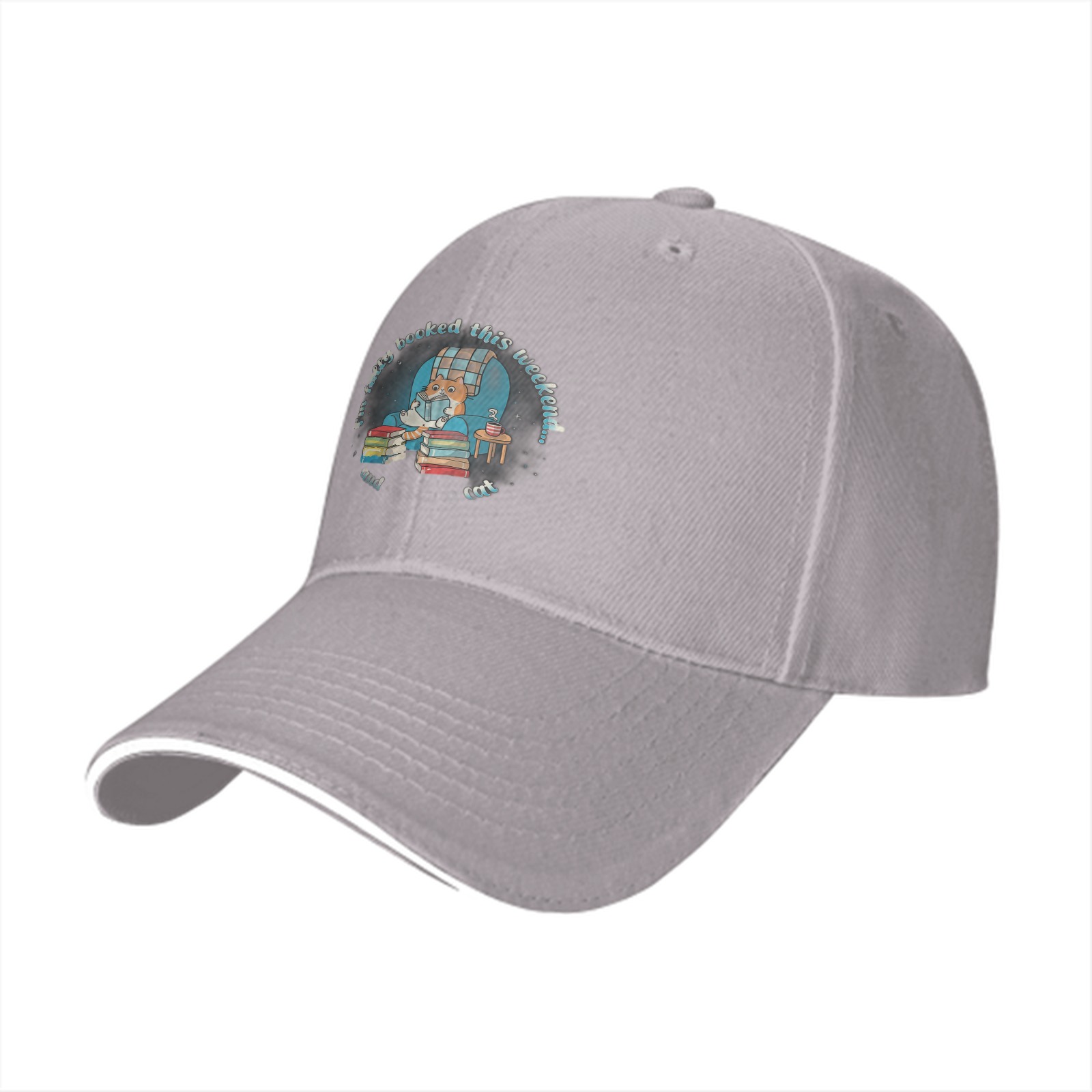 I'm Fully Booked This Weekend Cat Reading Baseball Cap