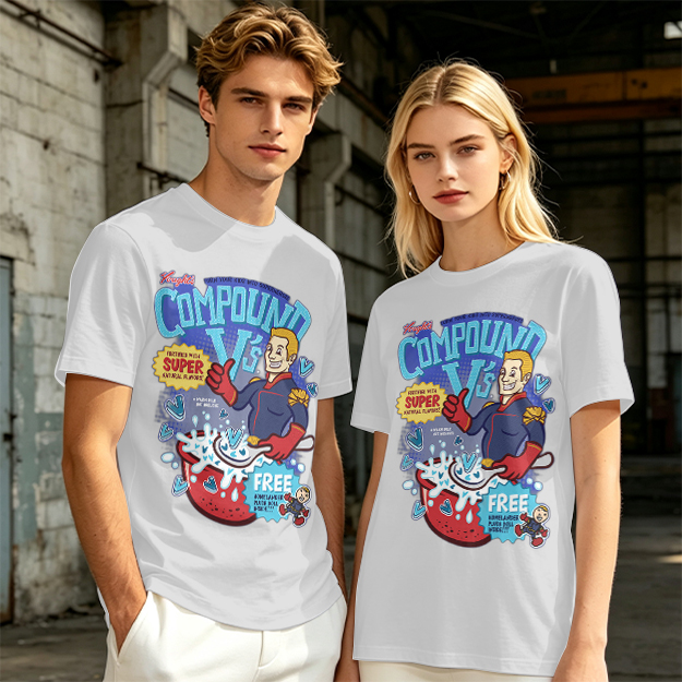 Compound V's Cereal Themed Superhero Graphic T-Shirt