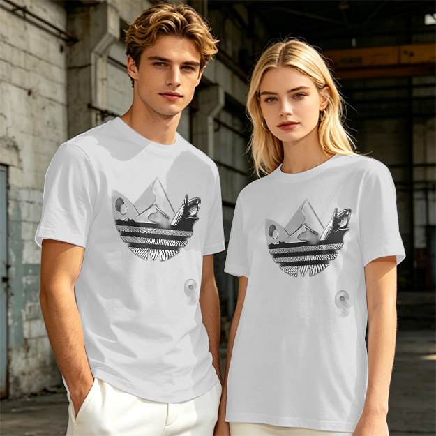 Olive T-Shirt With Abstract Graphic Print Design