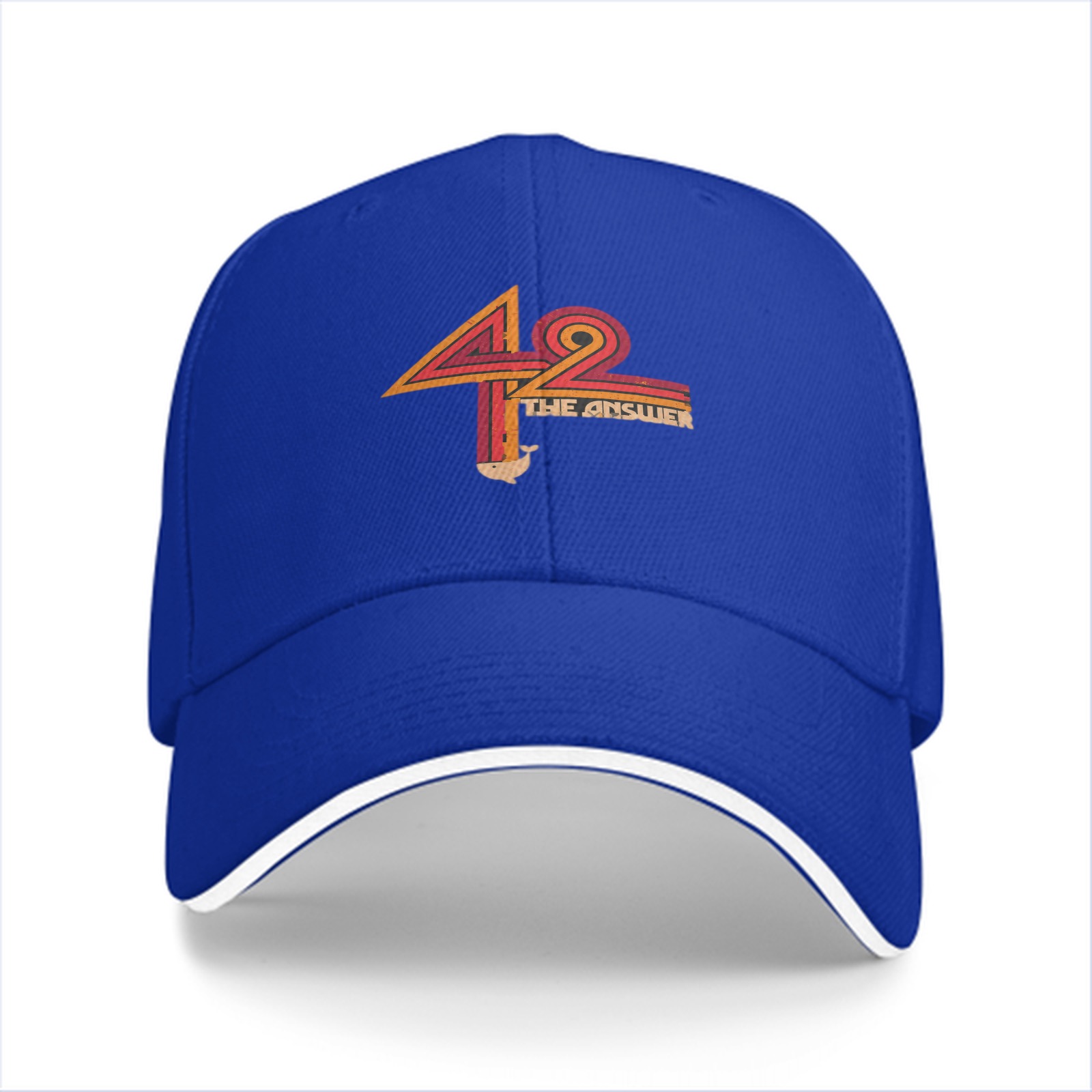 42 The Answer Whale Graphic Black Baseball Cap