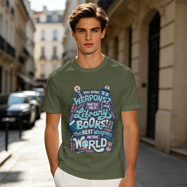 You Want Weapons? We're In A Library Books The Best Weapons In The World T-Shirt