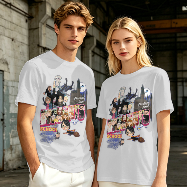 Olive T-Shirt With Harry Potter Themed Character Print