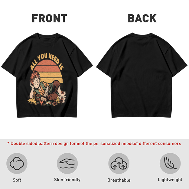 All You Need Is Hobbit Relaxing Sunset Graphic T-Shirt