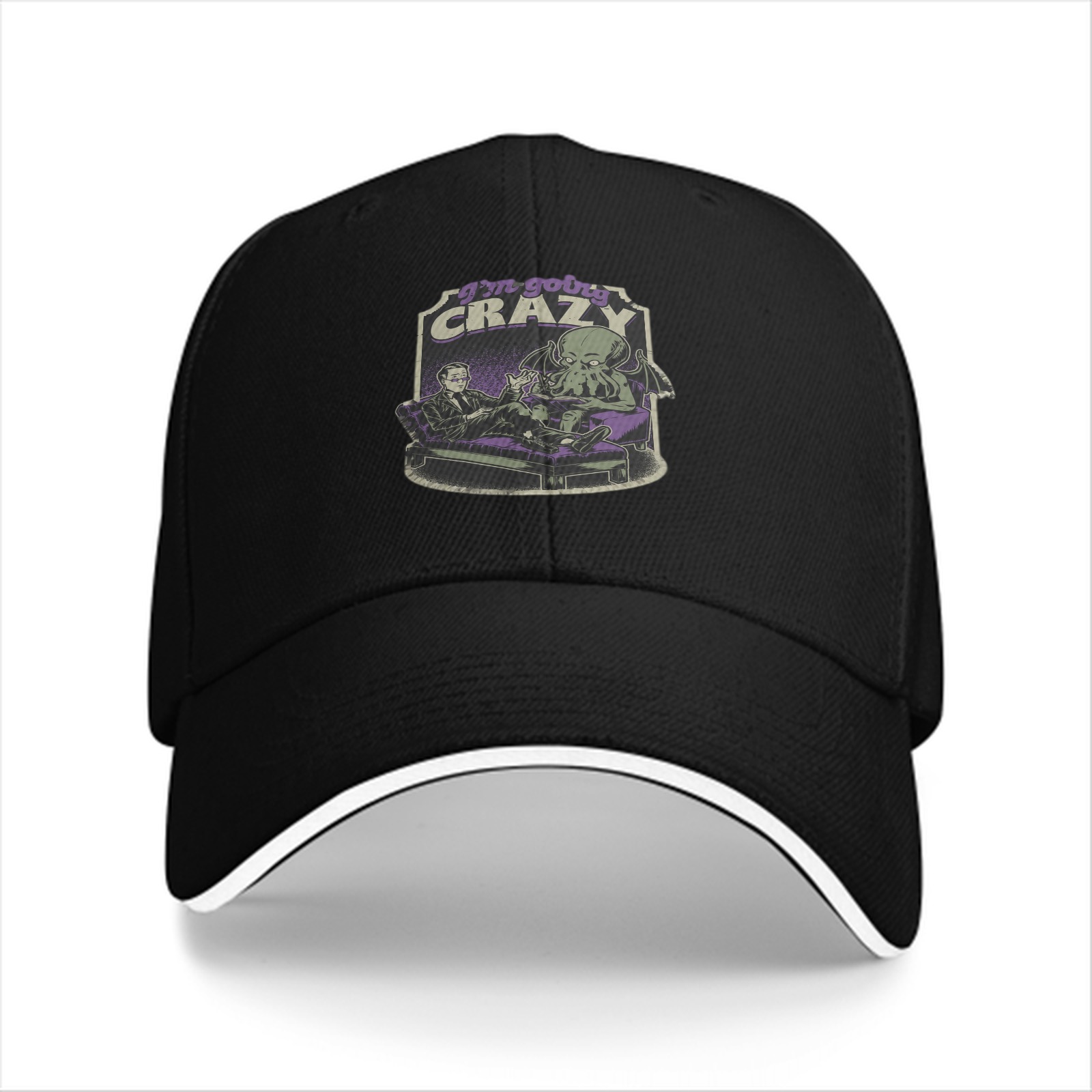 I'm Going Crazy Cthulhu Therapy Graphic Baseball Cap