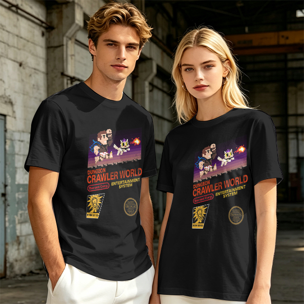 Dungeon Crawler World Retro Pixel Game Graphic T-Shirt