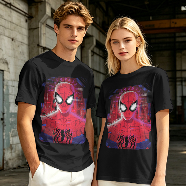 Olive Green Spider-Man Graphic Short Sleeve T-Shirt
