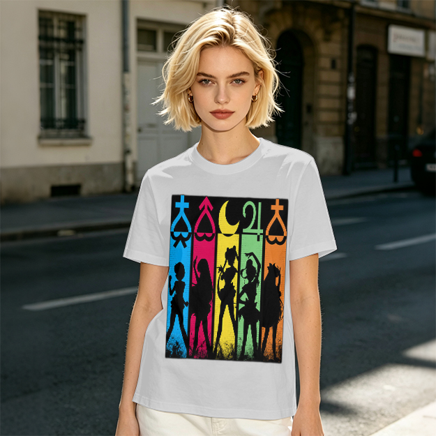 Sailor Moon Inner Senshi Silhouette Graphic T-Shirt