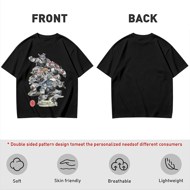 Olive T-Shirt Featuring Ninja Turtles Graphic Design