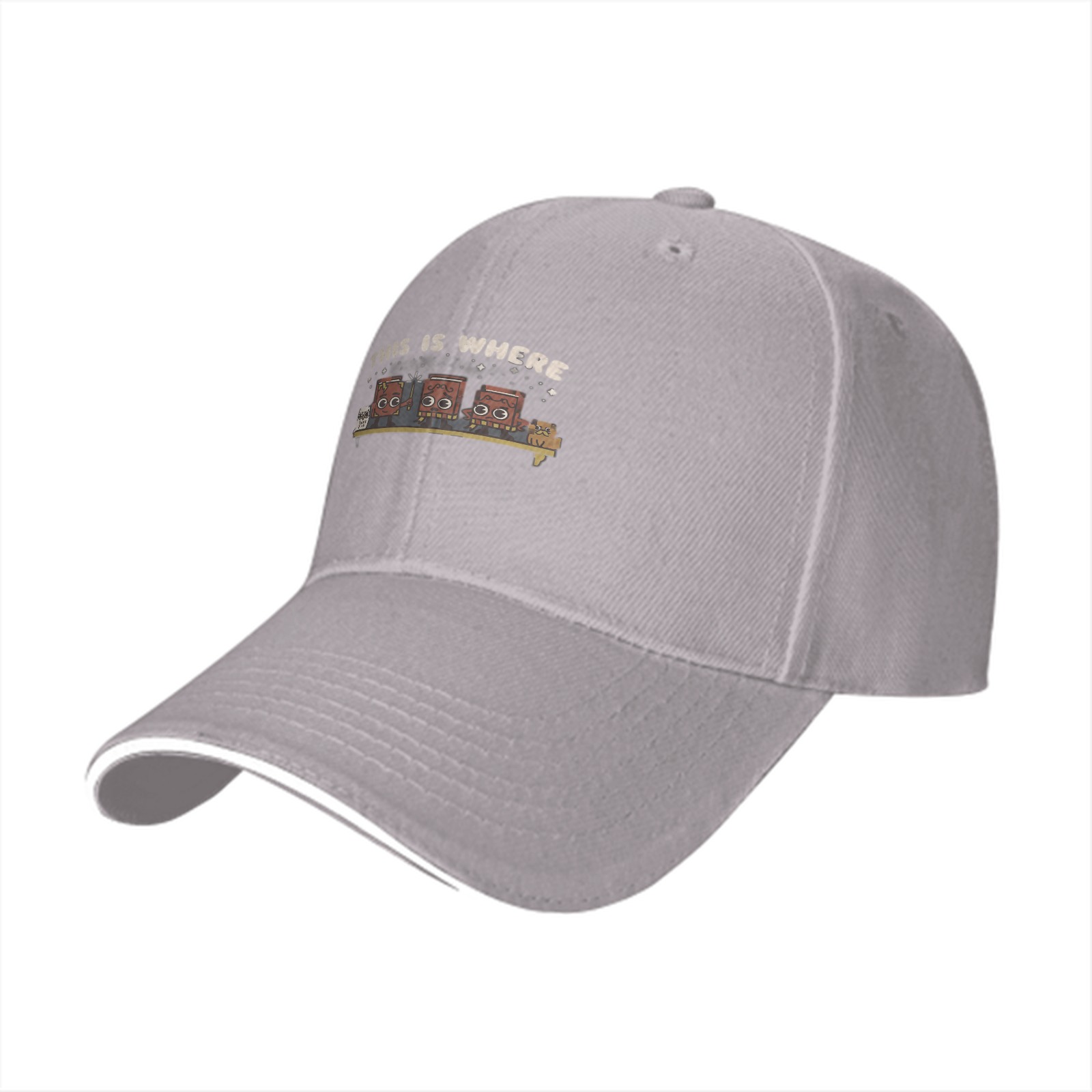 This Is Where Books Graphic Black Baseball Cap