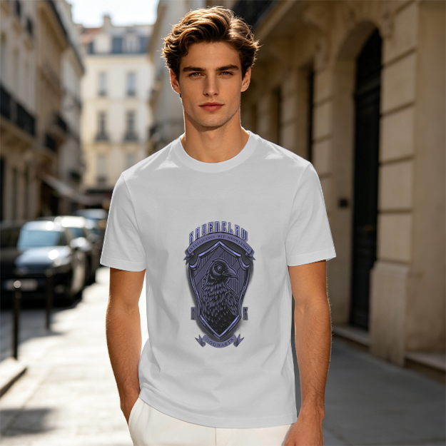 Olive Ravenclaw Crest Graphic T-Shirt