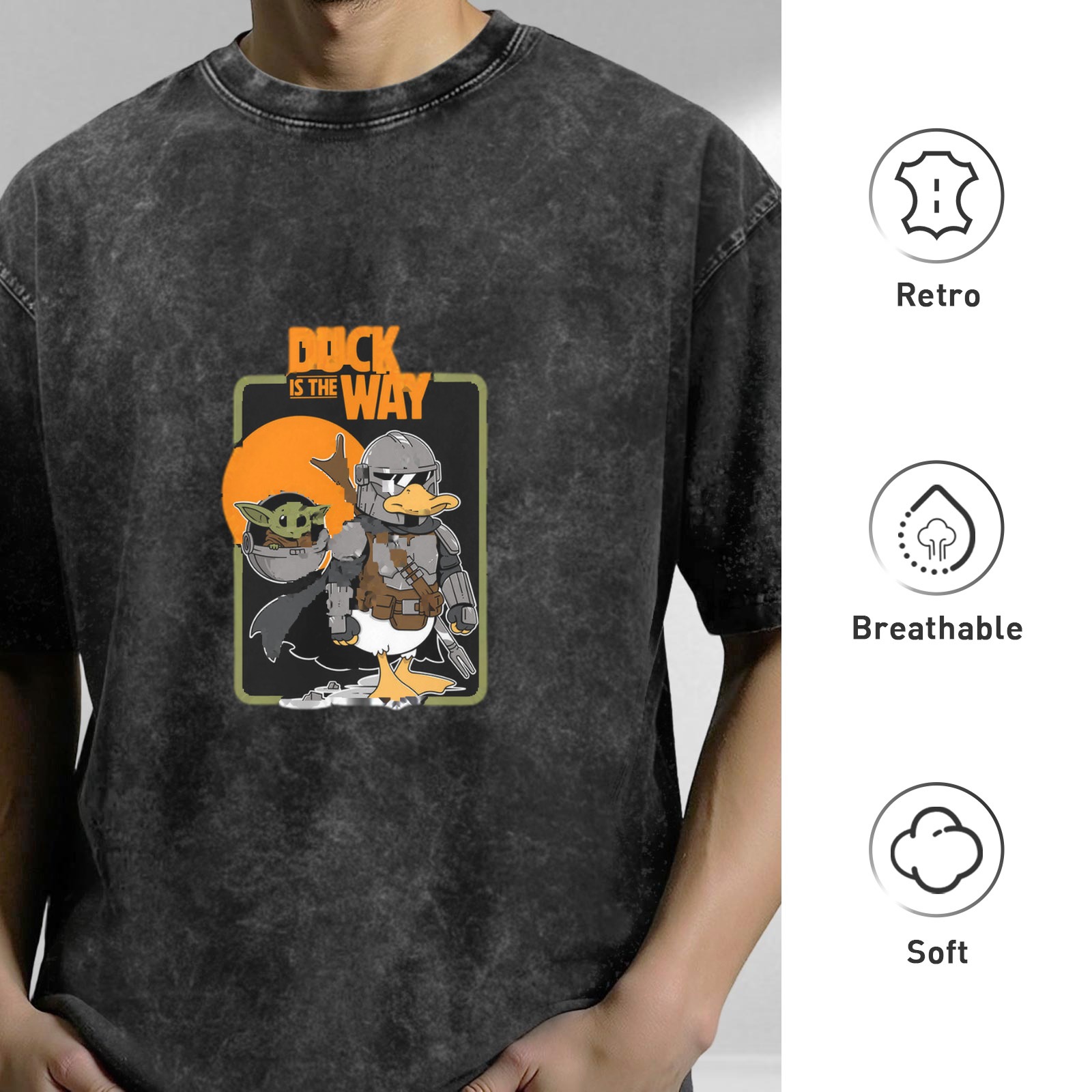 Duck Is The Way Mandalorian Parody Graphic T-Shirt