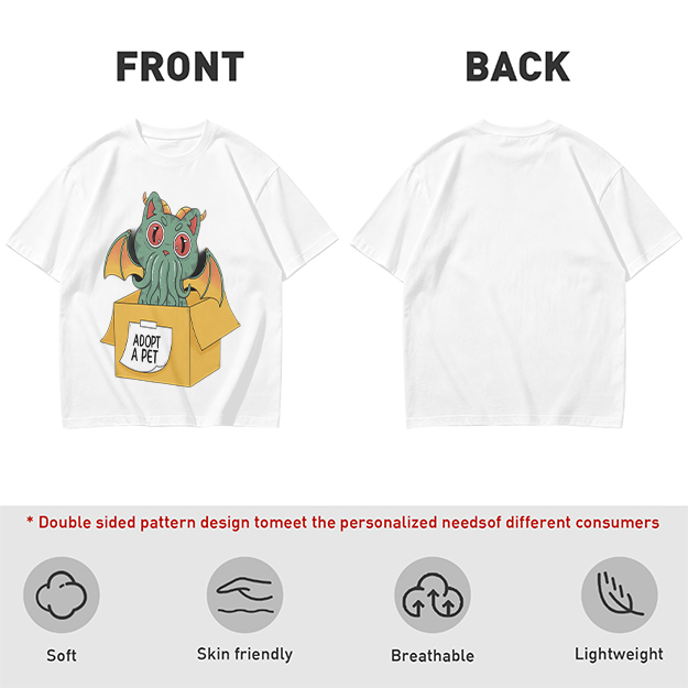 Adopt a Pet Cthulhu Cat Monster Graphic T-Shirt