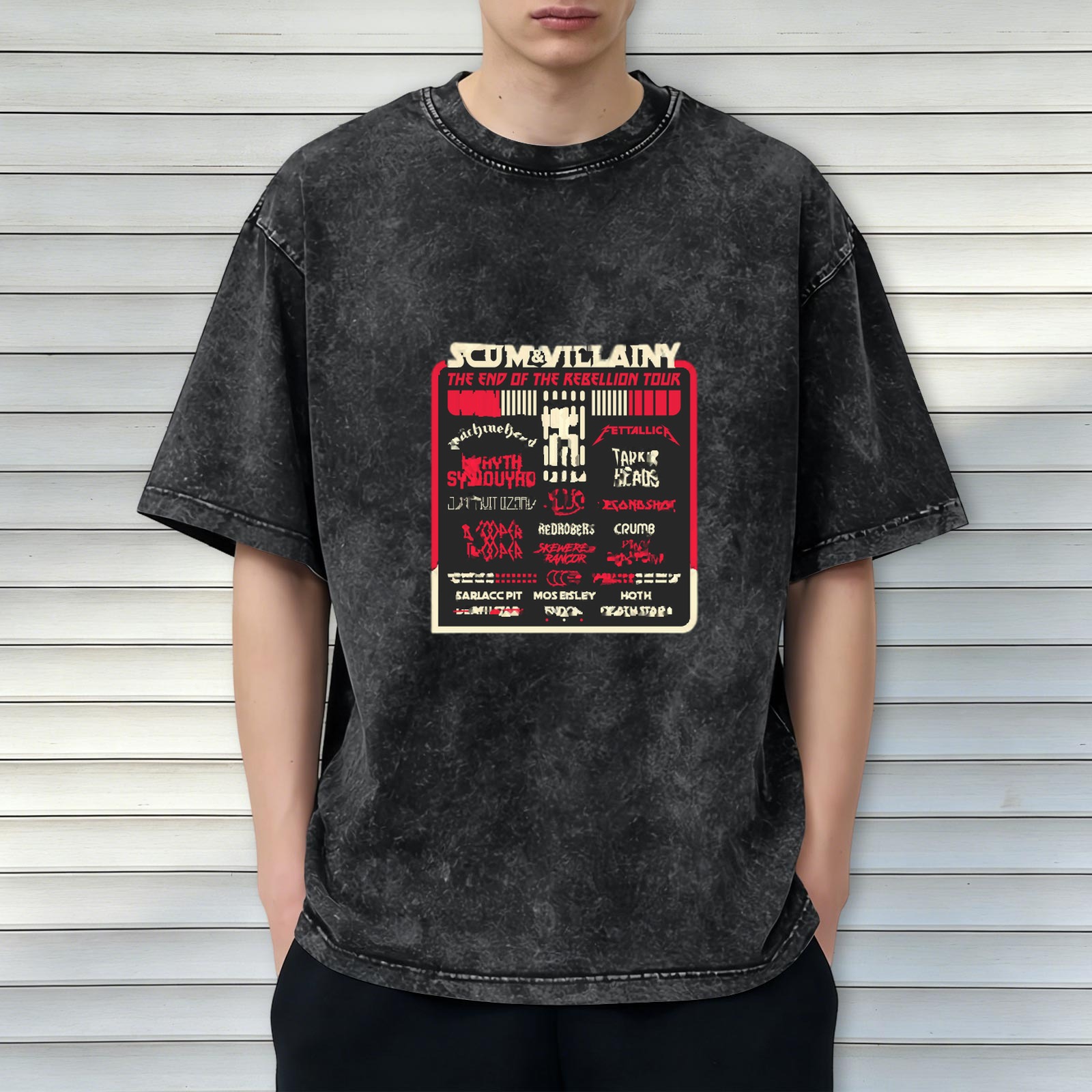 Scum & Villainy End of the Rebellion Tour Graphic Oversized T-Shirt