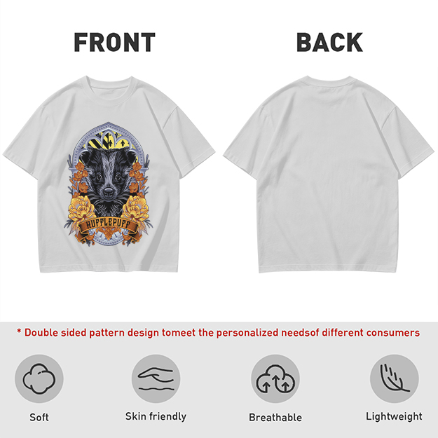 Hufflepuff Badge Graphic Olive Green T-Shirt