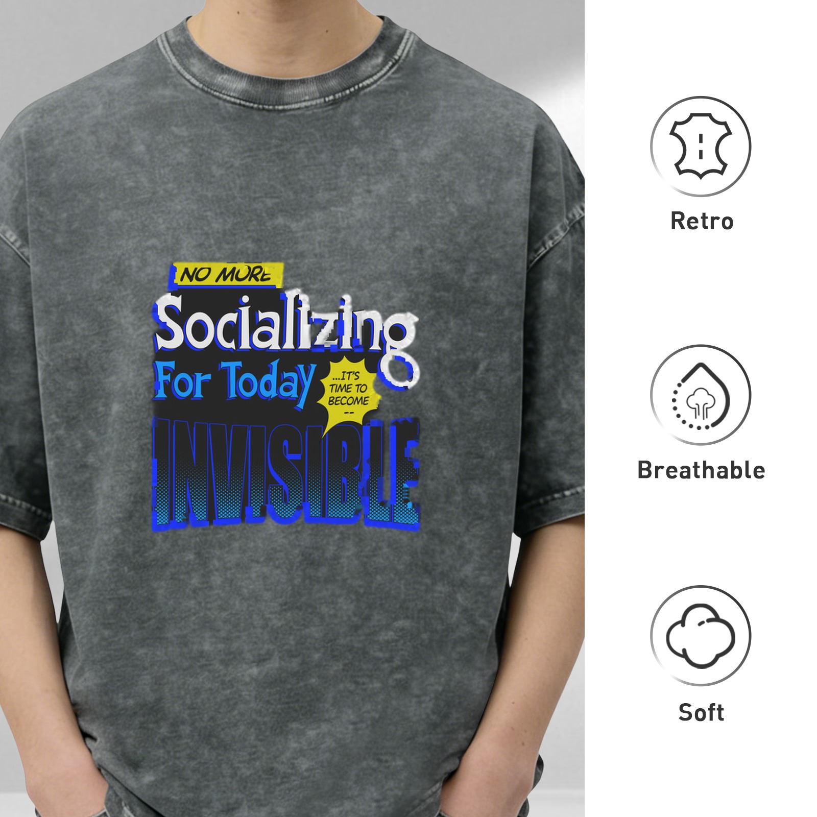 No More Socializing For Today It's Time To Become Invisible T-Shirt