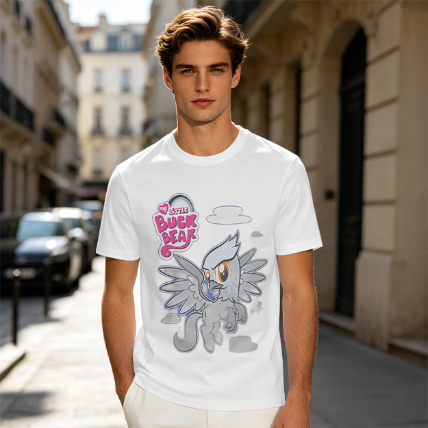 Olive T-Shirt Featuring Buck Beak Griffin Character Art