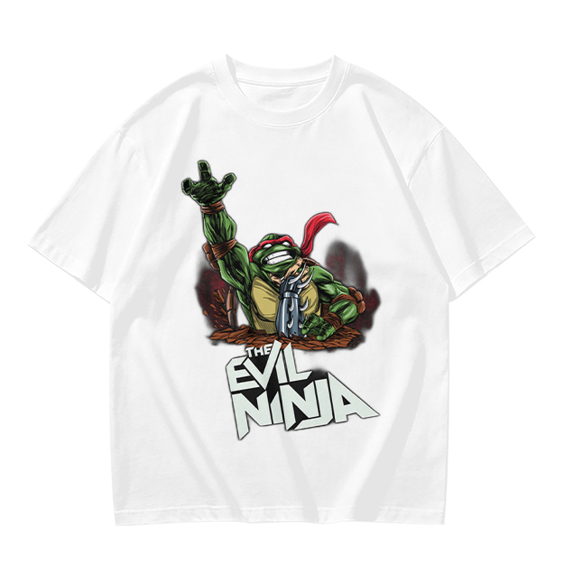Olive T-Shirt With Evil Ninja Turtle Graphic Print