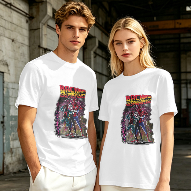 Olive T-Shirt with Back to the Spider-Verse Graphic Print