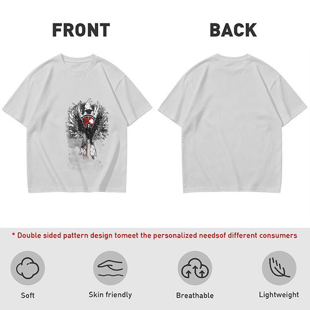 Olive T-Shirt With Winged Warrior Graphic Print