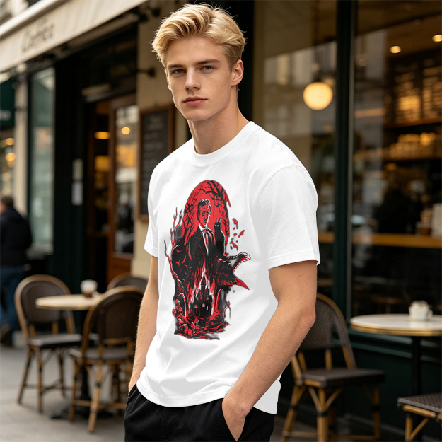 Edgar Allan Poe Gothic Horror Graphic T-Shirt