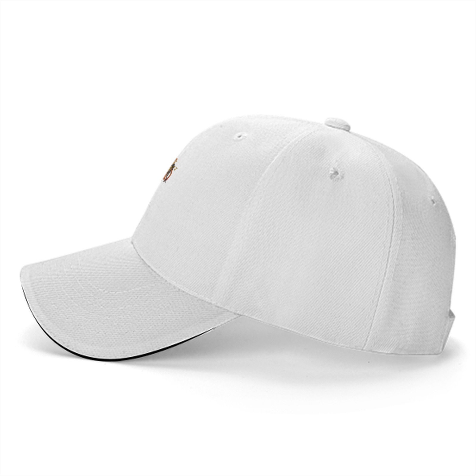 Black Baseball Cap With Sunset Silhouette Landscape Art Print