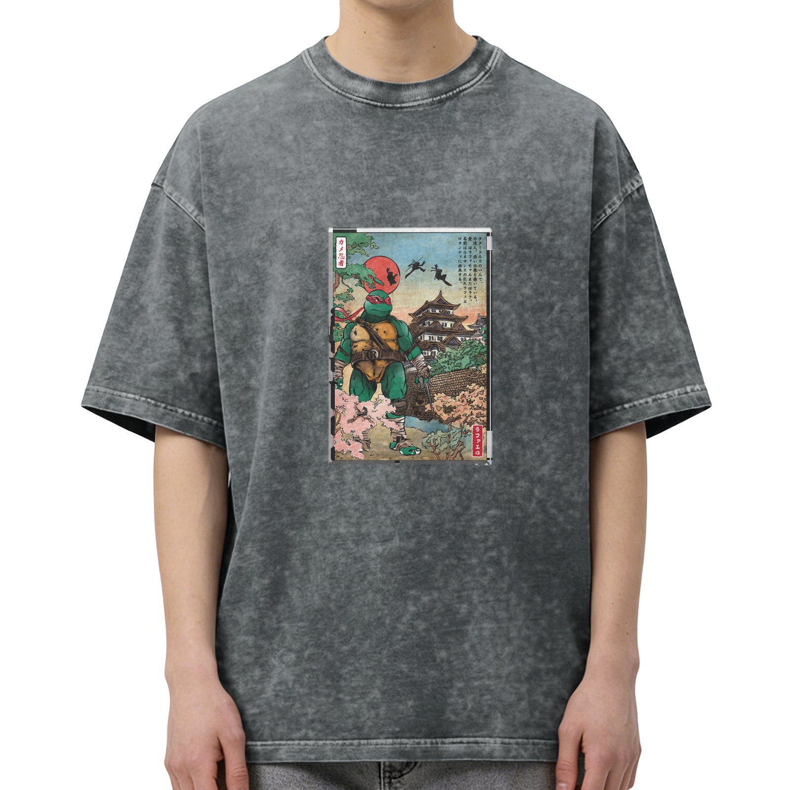 Teenage Mutant Ninja Turtles Ukiyo-e Graphic Acid Wash T-Shirt