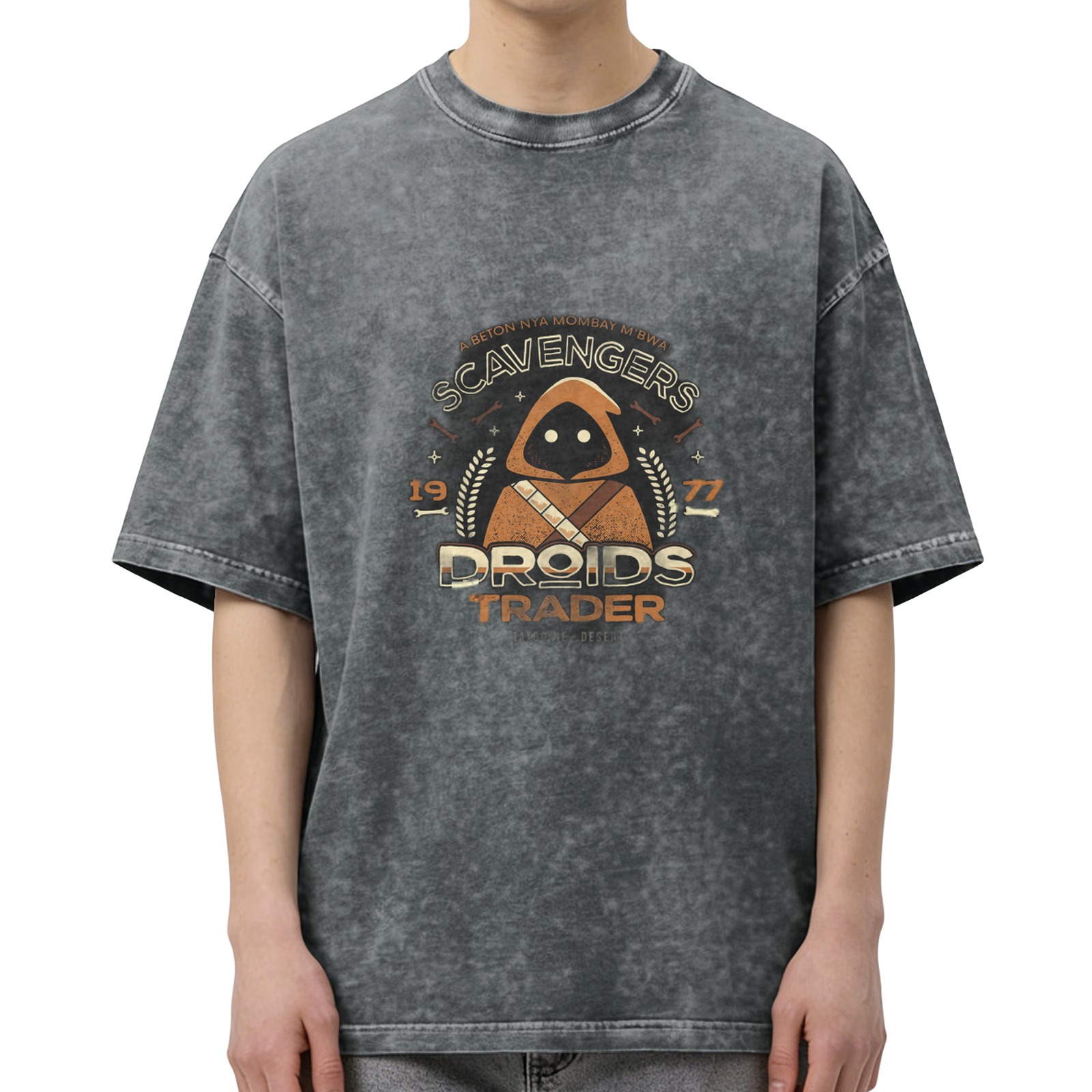 Star Wars Jawa Scavengers Droids Trader Acid Wash T-Shirt