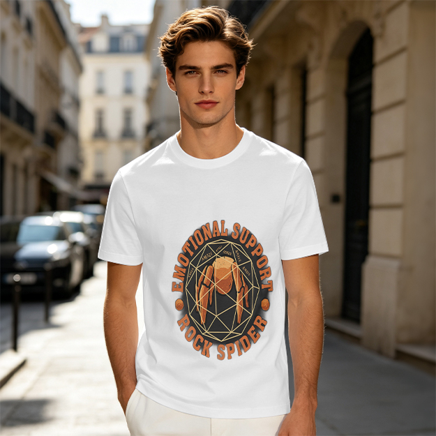 Emotional Support Rock Spider Graphic T-Shirt Design