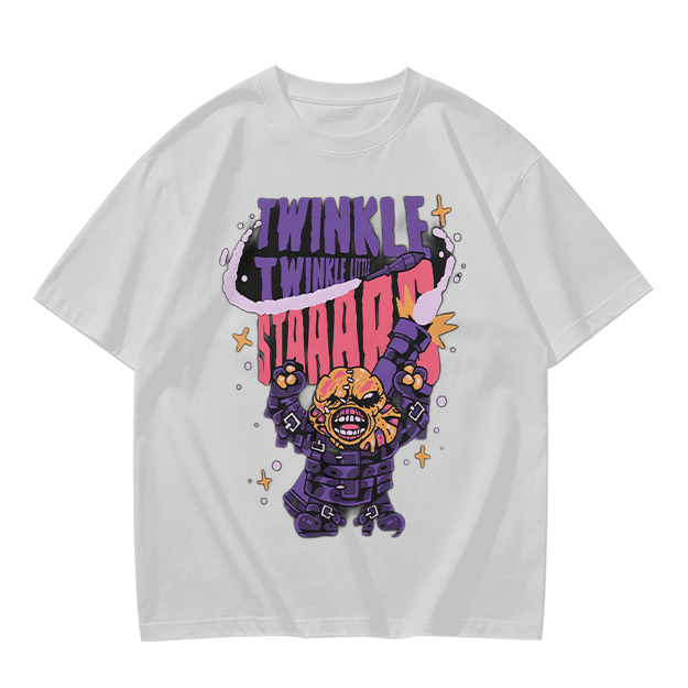 Olive T-shirt with Twinkle Twinkle Starrr Monster Graphic Print