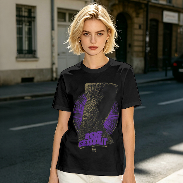Olive Graphic T-Shirt With Bene Gesserit Witch Artwork