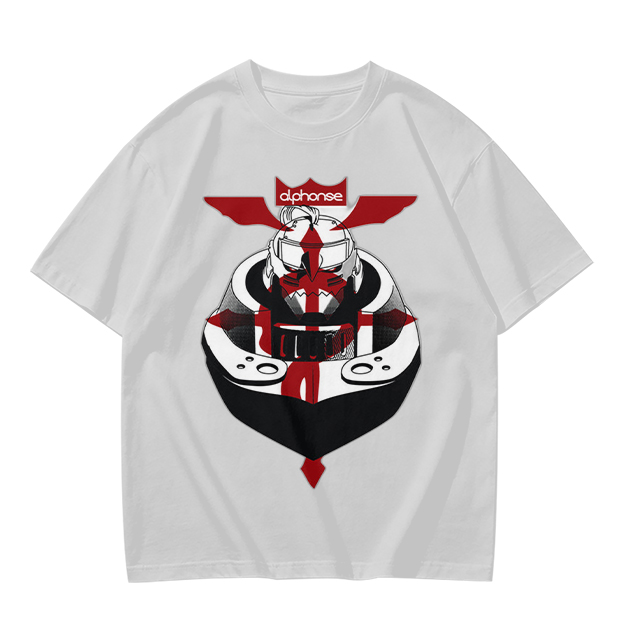 Olive T-Shirt with Knight Helmet Graphic Print