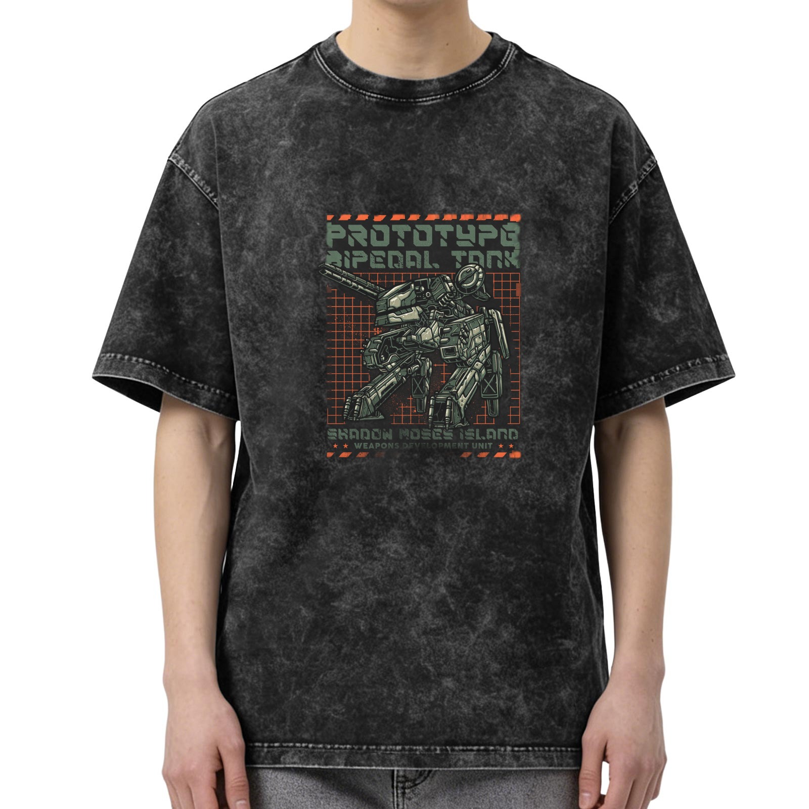 Prototype Bipedal Tank Graphic Dark Wash T-Shirt