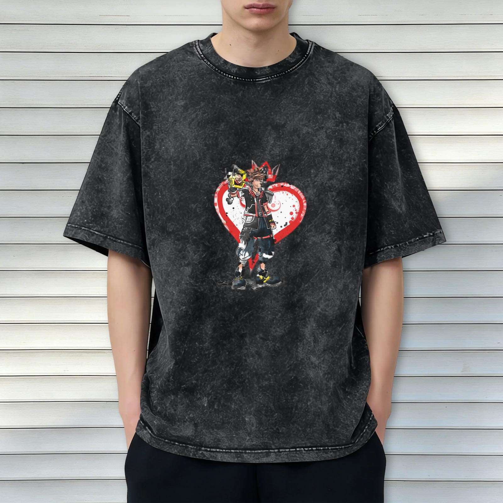 Kingdom Hearts Sora Graphic Vintage Wash T-Shirt