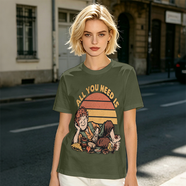 All You Need Is Hobbit Relaxing Sunset Graphic T-Shirt