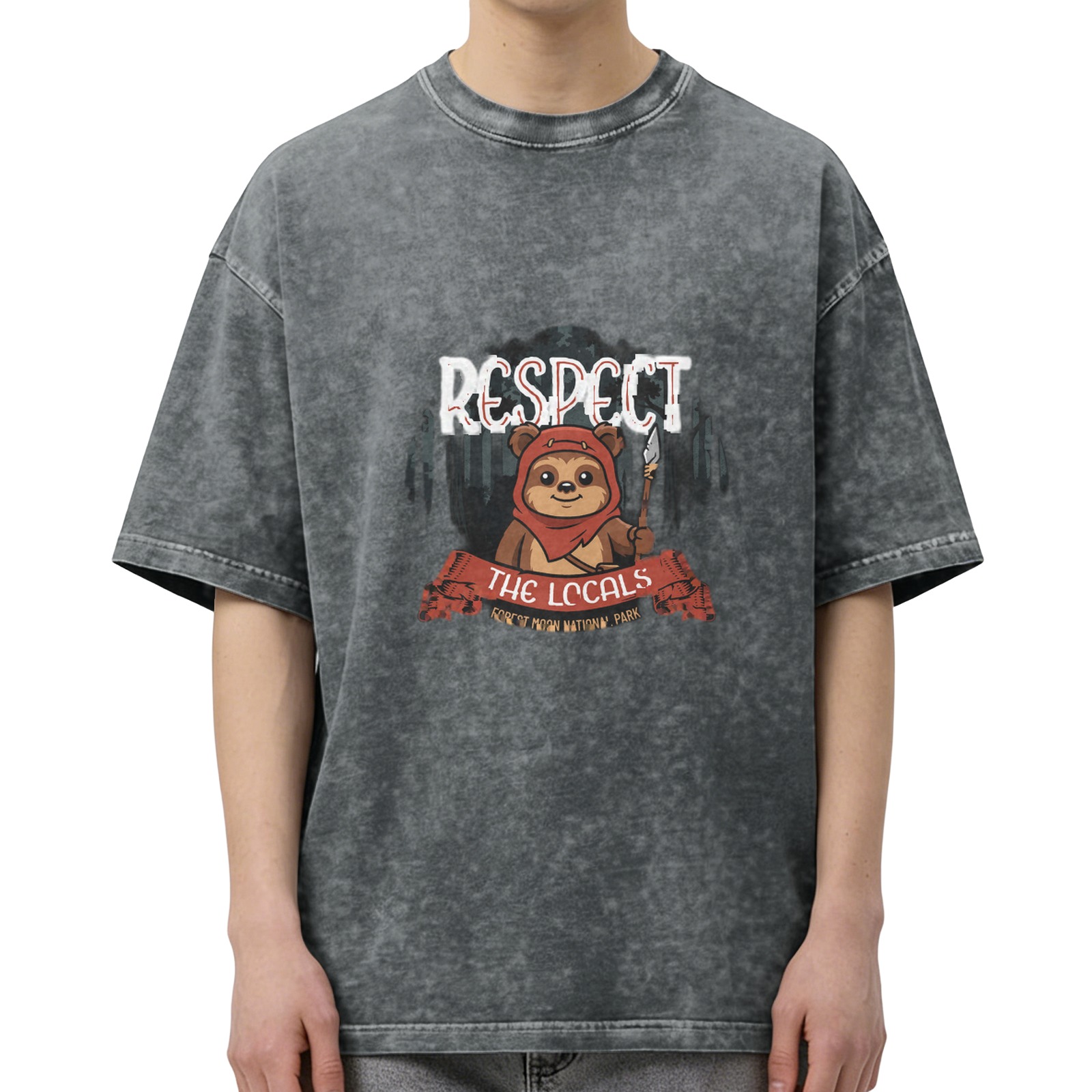 Respect The Locals Ewok Graphic Vintage T-Shirt