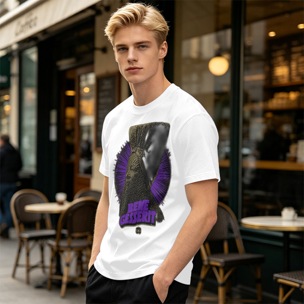 Olive Graphic T-Shirt With Bene Gesserit Witch Artwork