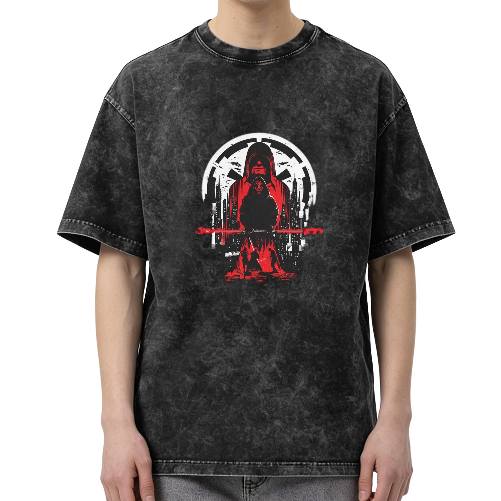 Star Wars Sith Lords Graphic Acid Wash Cotton T-Shirt