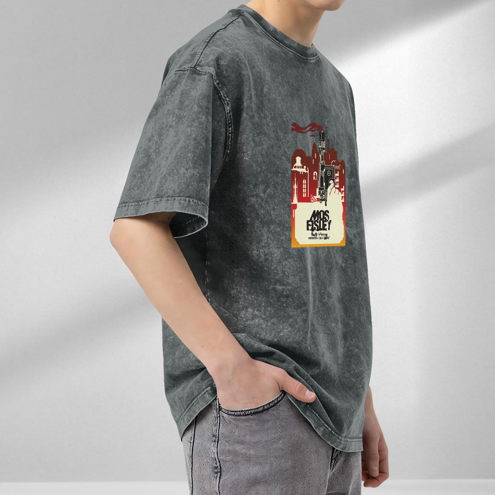Star Wars Mos Eisley Graphic Acid Wash Oversized T-Shirt