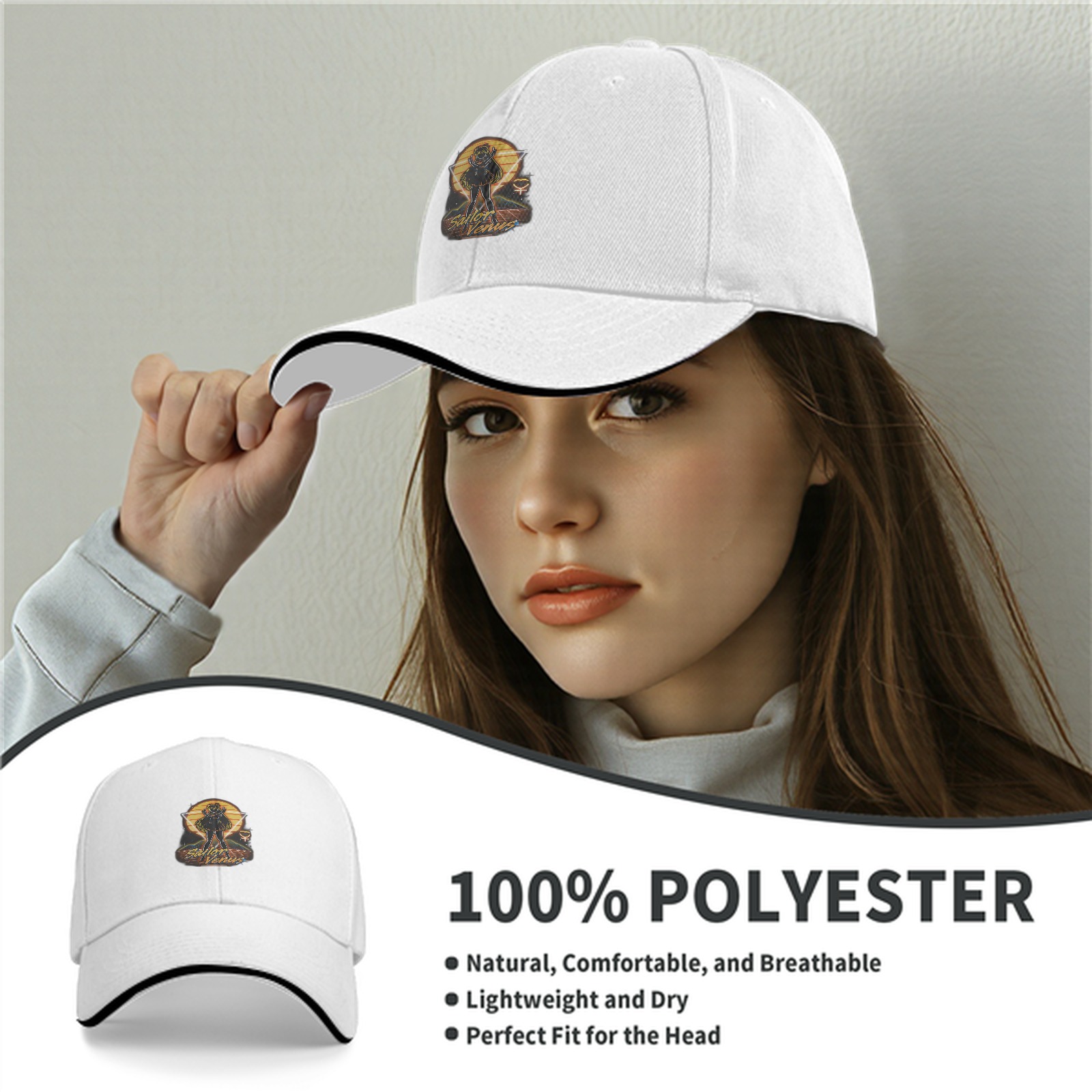 Sailor Venus Retro Synthwave Graphic Baseball Cap